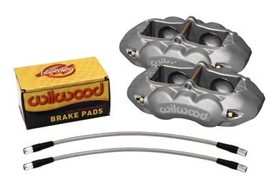 Corvette Wilwood D8-4 Front Brake Caliper Kit Silver